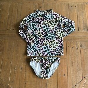 Little peixoto leopard rash guard swim suit